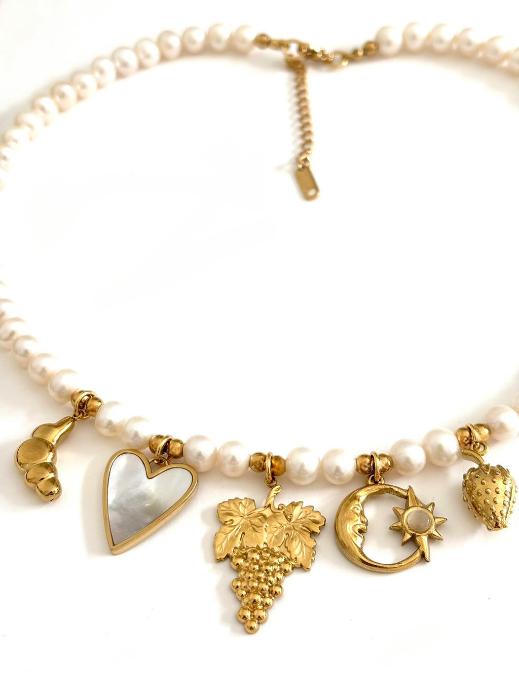 customizable pearl necklace | gold