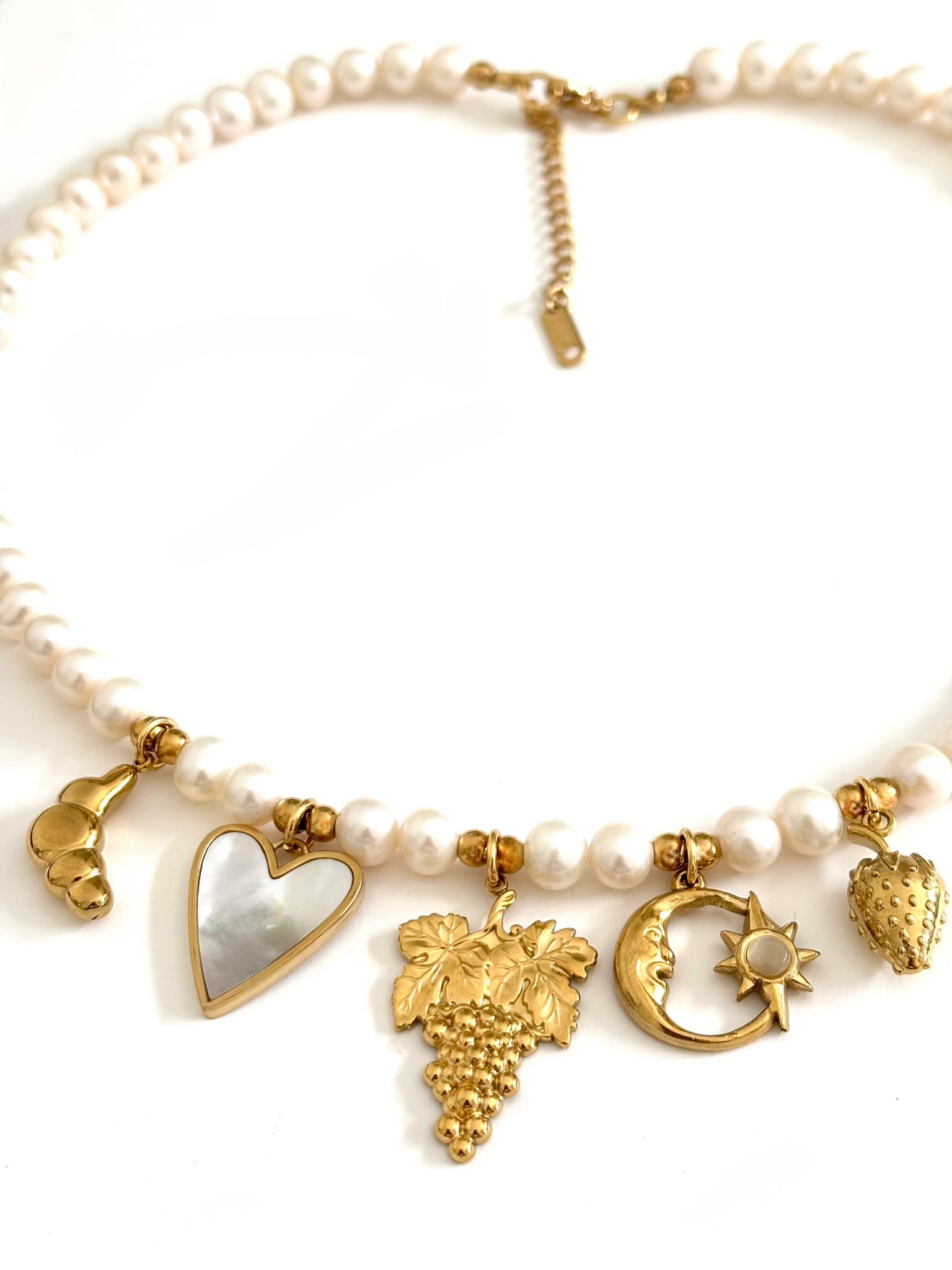 customizable pearl necklace | gold