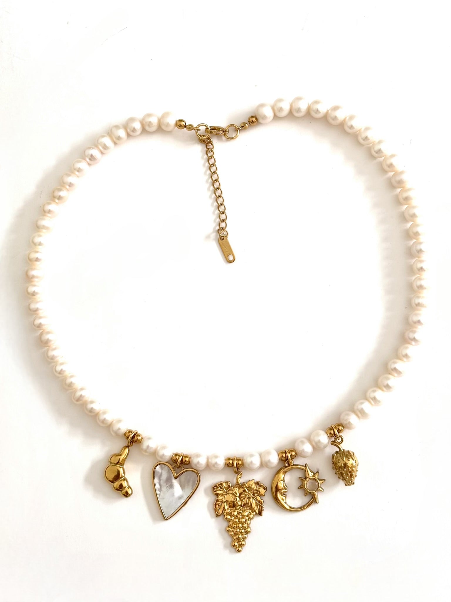 customizable pearl necklace | gold